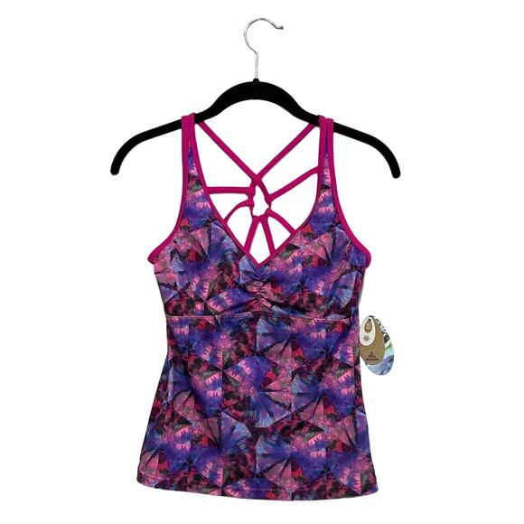 PrAna Supernova Pinwheel Dreaming Tankini Top NWT Women's Sz XS UPF 50+ Stretch - Picture 1 of 7